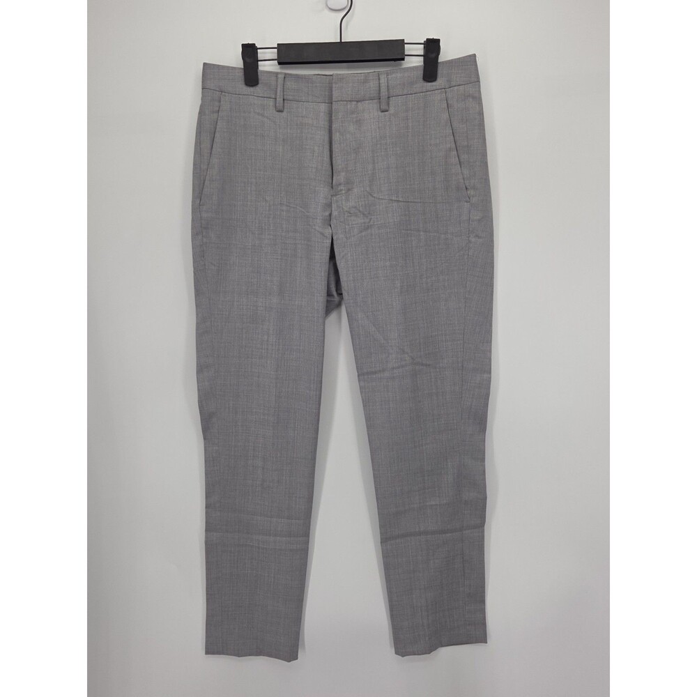 Bonobos Dress Pants Mens 30x27 Gray Slim Fit Wool Stretch Flat Front Trousers